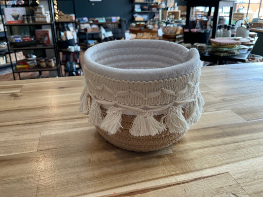 Boho Tassel basket