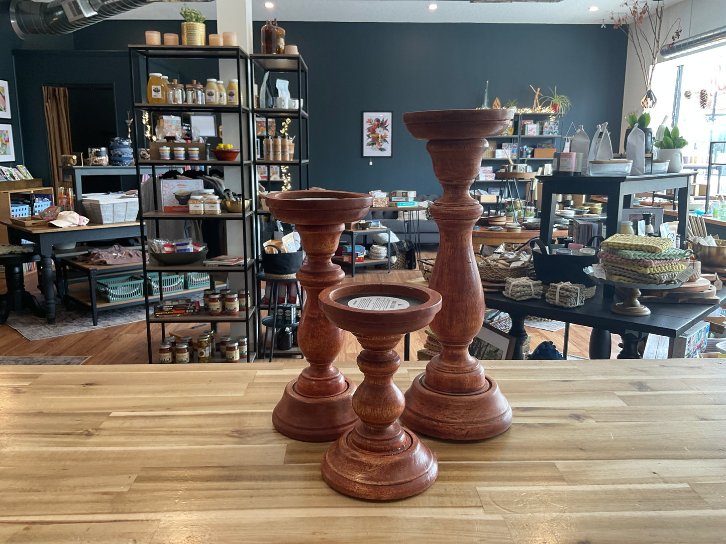 Wooden Candle Pillars