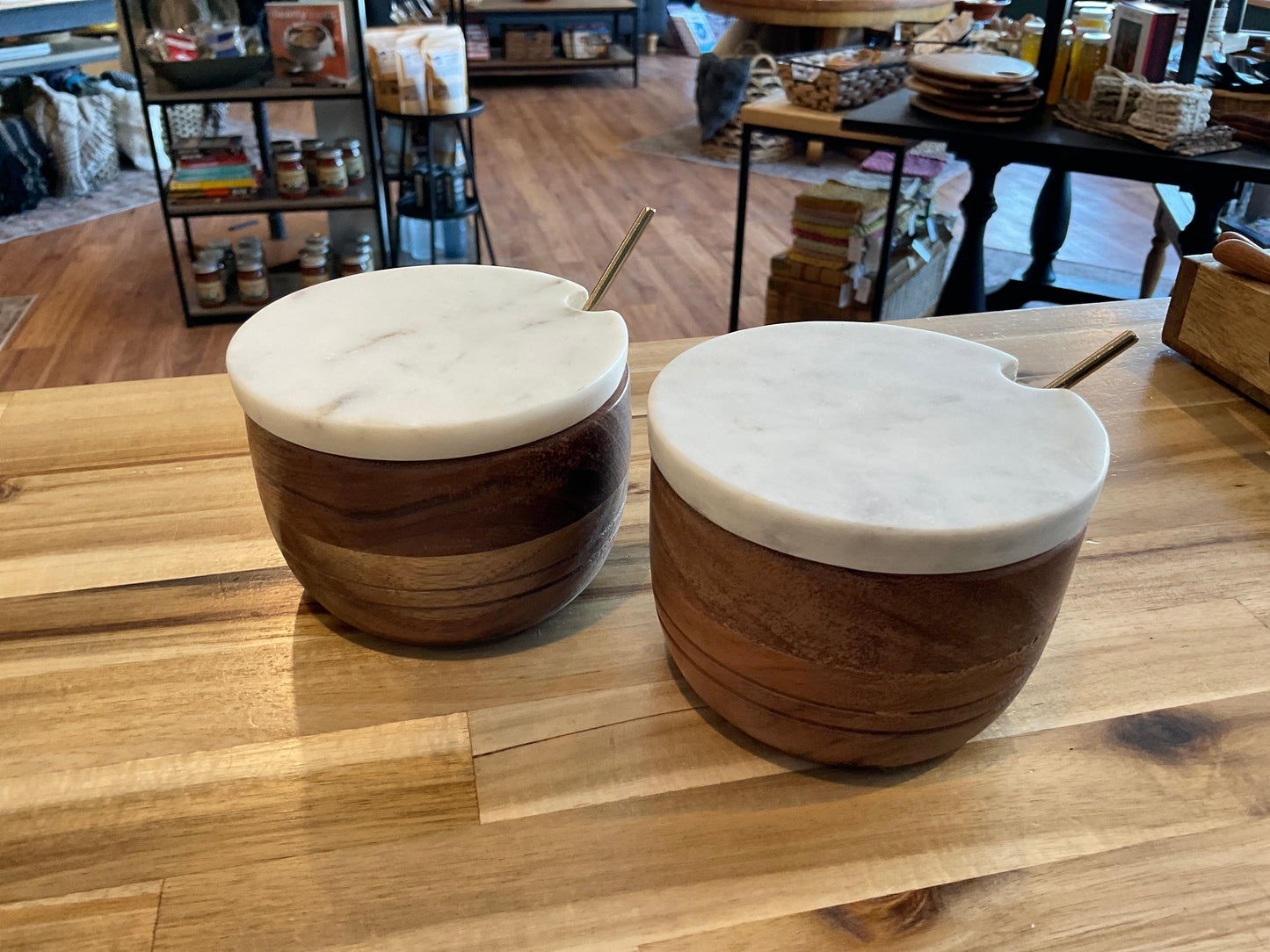 Marble Acacia Salt Bowl