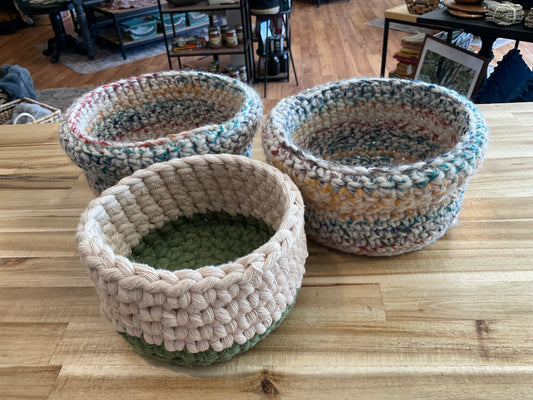 Handmade Crocheted Basket DC
