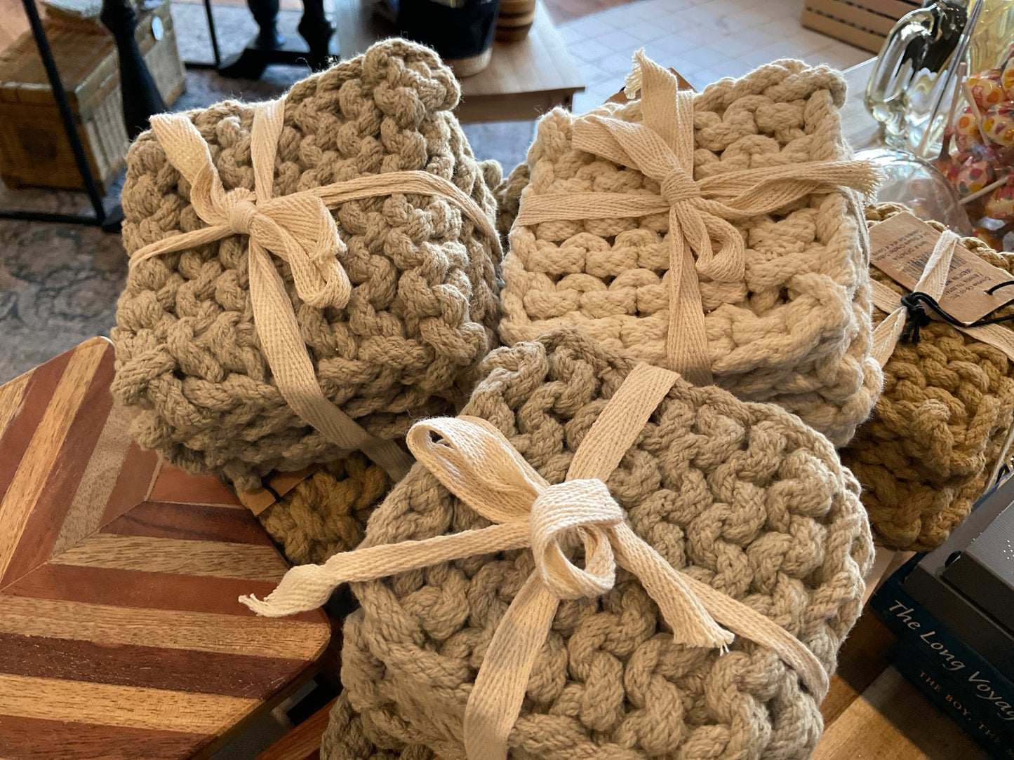 Crochet coaster set