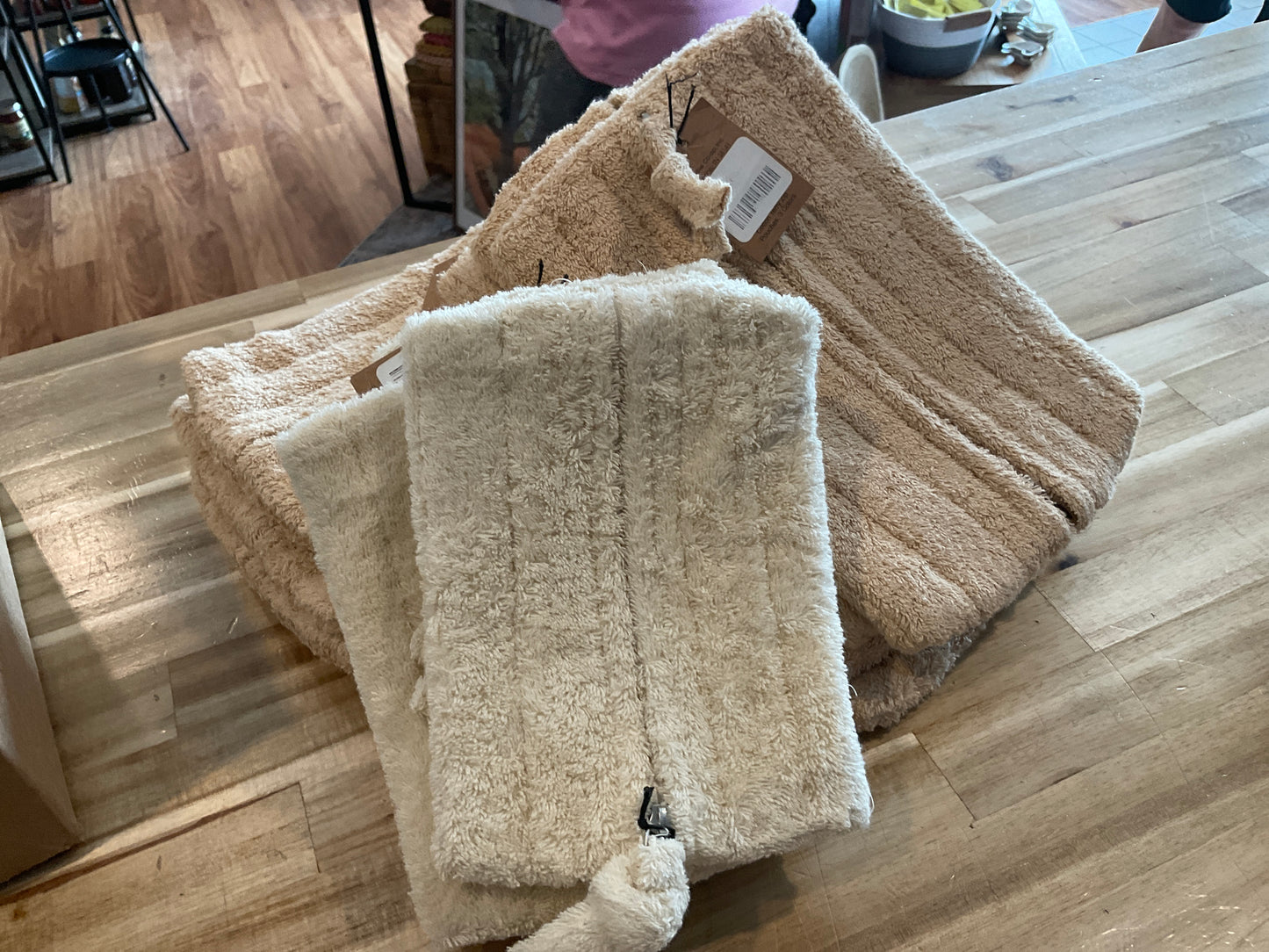 Terry Zipper Pouch Clay