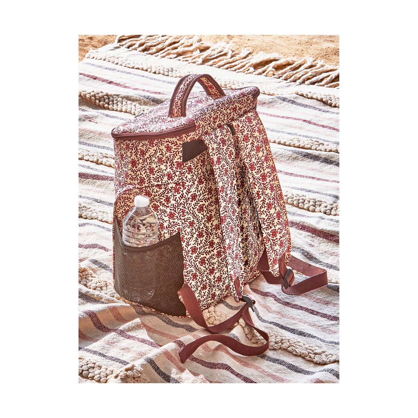 Insulated Cooler Backpack Floral